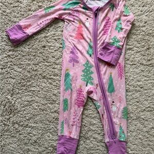 Little Sleepies Pink and Purple Kids One Piece